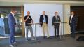 Den Abschluss des ersten Tages bildete eine Podiumsdiskussion zum Thema ′Sichere Energieversorgung im Zusammenwirken von Netz und Gebäude′; v.l.n.r.: Dr. Norbert Lehmann, Klaus Ott, Dr. Rolf Apel, Hans-Joachim Langels, Bernd Zeilmann